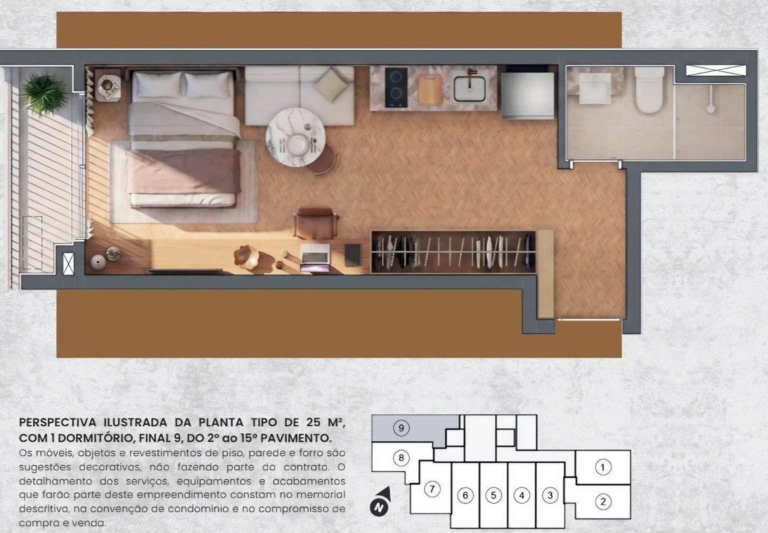 Planta ilustrativa do Studio Max